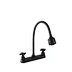 8" Black Matte Brass Kitchen Bar Faucet, Multi-function Sprayer
